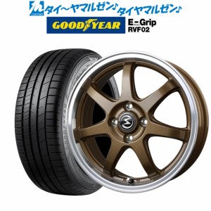 サマータイヤ ホイール4本セット BADX エスホールド S-7S ブロンズ/リムポリッシュ 15インチ 5.5J グッドイヤー エフィシエント グリップ