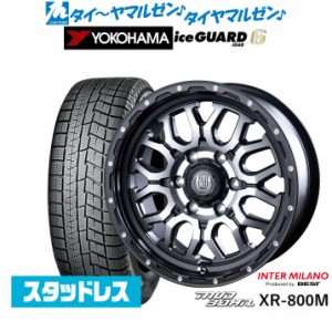 インターミラノ マッドバーン XR-800M 16インチ 6.5J ヨコハマ アイスガード IG60 215/65R16 スタッドレスタイヤ ホイール4本セット