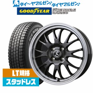 【2023年製】BADX エスホールド S-8M 14インチ 5.5J グッドイヤー ICE NAVI アイスナビ カーゴ  165/80R14 スタッドレスタイヤ ホイール4