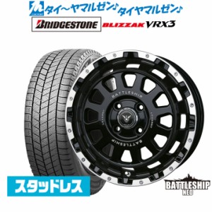 BADX ロクサーニ バトルシップ NEO(ネオ)(4-100) 14インチ 4.5J ブリヂストン BLIZZAK ブリザック VRX3 165/65R14 スタッドレスタイヤ ホ