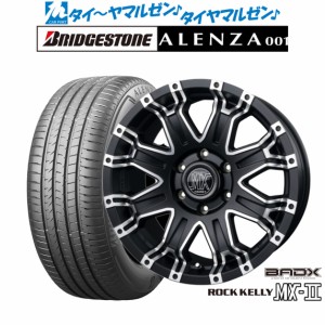 サマータイヤ ホイール4本セット BADX ロックケリー ROCK KELLY MX-II(6穴)  マットブラック/ポリッシュ 18インチ 8.0J ブリヂストン ALE