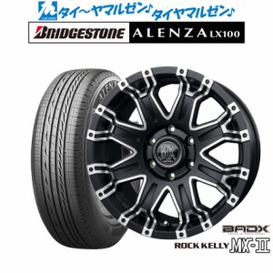 サマータイヤ ホイール4本セット BADX ロックケリー ROCK KELLY MX-II(6穴)  マットブラック/ポリッシュ 18インチ 8.0J ブリヂストン ALE