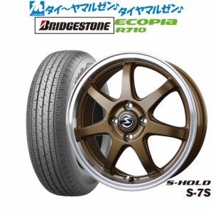 BADX エスホールド S-7S 14インチ 5.5J ブリヂストン ECOPIA エコピア R710 155/80R14 サマータイヤ ホイール4本セット