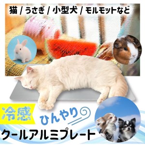 【ネコポス便送料無料】ひんやりアルミプレート（中） 小型犬 猫 うさぎ ケージ 暑さ対策 ひんやり マット ペット用品 小動物用品 ひんや