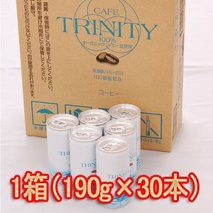 【宅急便送料無料】カフェトリニティ 1ケース（185g×30本）有機コーヒー 乳酸菌 FK-23 ※箱つぶれ・缶つぶれあり※ カフェトリニティー 