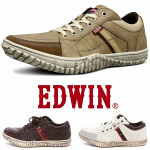 靴 メンズ スニーカー ローカット カジュアル ウォーキング 靴底 着色加工 紐靴 紳士靴 エドウイン EDWIN EDM345