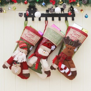 クリスマスソックス 靴下 クリスマスプレゼント 袋 クリスマス飾り サンタクロース ギフト袋 クリスマス ソックス 可愛い クリスマスツリ