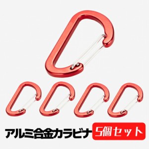 【5個セット】ロックカラビナ アルミニウム合金カラビナ アウトドア 釣り 登山 ウォーキング キャンプ 荷物の吊り下げ ペットホルダー CR