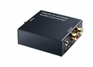 オーディオ変換器  DAコンバーター TOSLINK入力 コンポジット出力 USB、光ケーブル付き DACSET35M