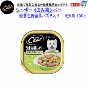 マースジャパン　シーザー　うまみ鶏レバー　緑黄色野菜＆パスタ入り　成犬用　100g