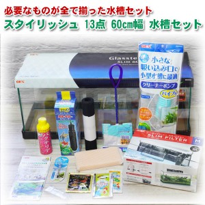 【水槽set】 スーパーSET 13点 60cm 水槽セット  初心者のアクアリウム入門にピッタリ 初めてでも必要な用品が揃っているから安心  【新