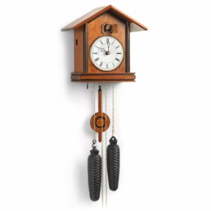 鳩時計 カッコー時計 ドイツ製 掛時計 振り子時計 シンプル ウォールクロック レトロ ぜんまい からくり時計 アンティーク調 鳩時計7日巻