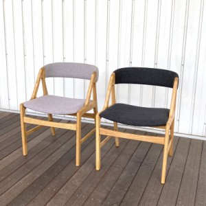 イス チェア ダイニングチェア 無垢 椅子 おしゃれ 木製 木枠 グレー 北欧ビンテージ  モダン 布 アッシュ無垢 ファブリック アンティー