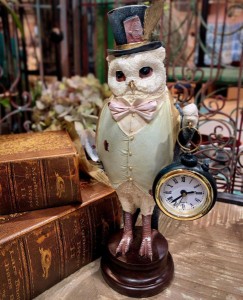 ふくろう Owl アンティーク調 フクロウ オウル  置物 置時計 インテリア小物 オブジェ