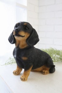 ダックスフンド Dog 犬 ドッグ 子犬 置き物 ガーデン 庭 ガーデニング 置き物 オブジェ オーナメント 動物 アニマル