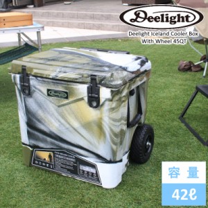 Deelight/ディーライト キャスター付きクーラーボックス 42リットル Iceland Cooler Box（ホイール付）45QT ホイール付きクーラーボック