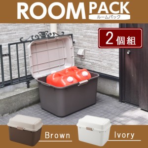 収納ボックス ルームパック 620 2個セット 屋外 屋内 プラスチック 頑丈 フタ付き 宅配ボックス ポリタンク 防災 日本製 国産