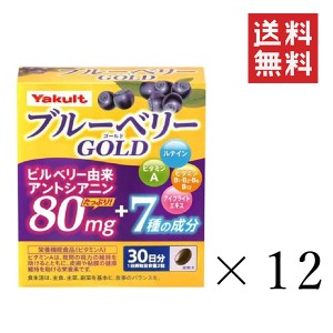 クーポン配布中!! ヤクルトヘルスフーズ ブルーベリーゴールド(450mg×60粒)×12箱セット まとめ買い サプリ ビタミンA