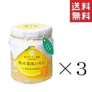 ヤマトフーズ 熟成藻塩レモン 120g×3個 瀬戸内レモン農園 塩レモン 調味料 送料無料