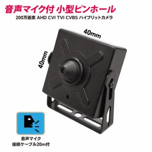 小型 防犯カメラ ピンホールカメラ 監視カメラ 200万画素 40mm×40mm 小型カメラ AHD CVI TVI CVBS NX-H521S