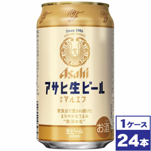【お取り寄せ】アサヒ生ビール　マルエフ　350ml缶×24本