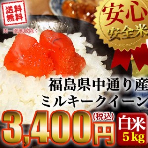 米 お米 令和5年産 福島県中通り産ミルキークイーン白米５kg 送料無料 ※一部地域を除く