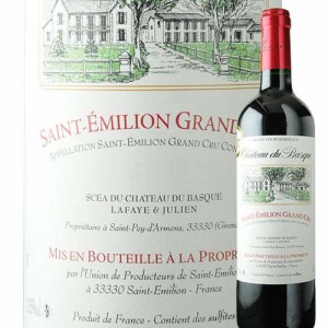 ワイン 赤ワイン シャトー・デュ・バスク UDPサン・テミリオン 2019年 フランス ボルドー フルボディ 750ml wine