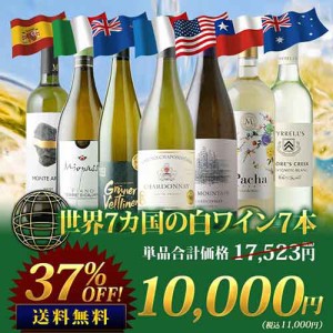 世界7カ国の白ワイン7本セット 送料無料 白ワインセット