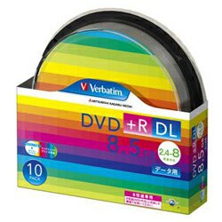 【三菱化学メディア】ＤＴＲ８５ＨＰ１０ＳＶ１　データ用８倍速対応　ＤＶＤ＋Ｒ　ＤＬ　１０枚パック　片面８．５ＧＢ　ホワイトプリン