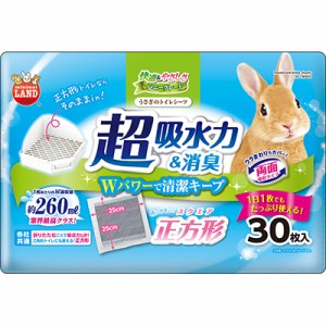 【マルカン】うさぎのトイレシーツ スクエア 30枚 ☆ペット ※取寄商品