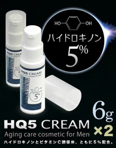 【送料無料の２個セット】【ロアダ】ＨＱ５クリーム　６ｇ （ハイドロキノンとビタミンＣ誘導体）