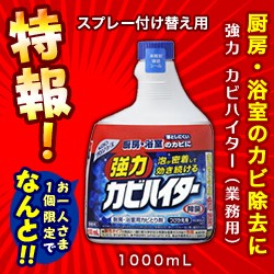 特報！なんと！【花王】Kaoプロシリーズ 強力 カビハイター 業務用 付替用 1000ml が〜お1人様1個限定お試し価格！ ※お取り寄せ商品