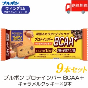 ブルボン プロテインバー BCAA+ チョコレートクッキー ×9本 送料無料