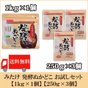 送料無料  みたけ 発酵ぬかどこ お試しセット （1kg×1、250g×3）