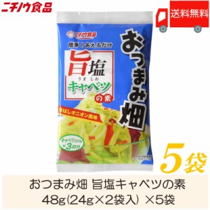 ニチノウ食品 おつまみ畑 旨塩キャベツの素 27g (9g×3袋入) ×5袋 送料無料