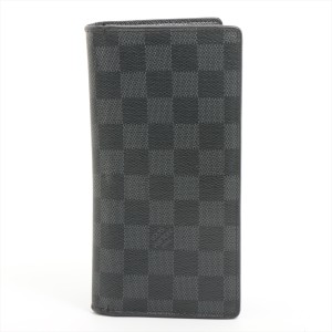 ヴィトン ダミエ・グラフィット ポルトフォイユブラザ N62665 ブラック 財布