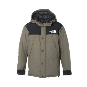 ノースフェイス ナイロン ダウンジャケット S メンズ ブラック×カーキ  ND91930 Mountain Down Jacket