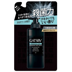 ギャツビー プレミアムタイプデオドラントボディウォッシュ つめかえ 320ml GATSBY 薬用デオドラント【メール便可】(123388）