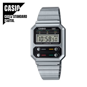 【即納】CASIO STANDARD カシオ スタンダード デジタル メタルバンド A100WE-1A 腕時計 メンズ メール便送料無料