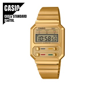 【日本未発売】CASIO STANDARD カシオ スタンダード デジタル メタルバンド A100WEG-9A 腕時計 メンズ メール便送料無料