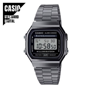 【即納】CASIO STANDARD カシオ スタンダード デジタル メタルバンド ガンメタ A168WGG-1A 腕時計 メンズ レディース メール便送料無料