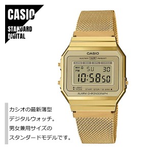 CASIO STANDARD カシオ スタンダード デジタル メタルバンド ゴールド A700WMG-9A 腕時計 メンズ レディース メール便送料無料
