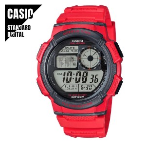 【即納】CASIO STANDARD カシオ スタンダード デジタル レッド AE-1000W-4A 腕時計 メンズ レディース メール便送料無料
