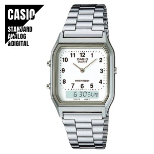 CASIO STANDARD カシオ スタンダード アナデジ チプカシ シルバー AQ230A-7B 腕時計 メンズ レディース メール便送料無料