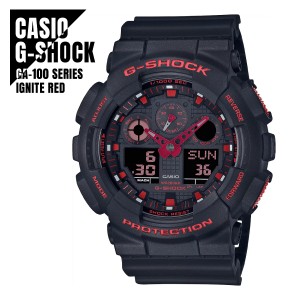 【即納】CASIO カシオ 腕時計 G-SHOCK Gショック Ignite Red イグナイトレッド シリーズ GA-100BNR-1A 腕時計 メンズ