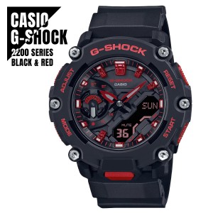 【即納】CASIO カシオ G-SHOCK Gショック アナデジ カーボンコアガード構造 ブラック×レッド GA-2200BNR-1A 腕時計 メンズ