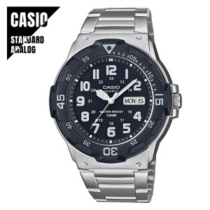 【即納】CASIO STANDARD カシオ スタンダード アナログ チプカシ ブラック×シルバー MRW-200HD-1B 腕時計 メンズ メール便送料無料