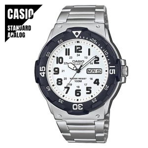 【即納】CASIO STANDARD カシオ スタンダード アナログ チプカシ ホワイト×ブラック×シルバー MRW-200HD-7B 腕時計 メンズ メール便送