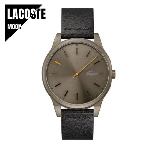 LACOSTE ラコステ MOON 2011001 カーキ ブラックレザー ウォッチ 腕時計 メンズ
