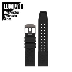 【即納】LUMINOX ルミノックス 3500・3580シリーズ 腕時計用ストラップ 交換用ベルト 時計ベルト ラバー ブラック FPX.2401.20B.1.K メー